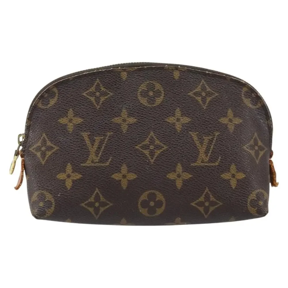 Louis Vuitton Monogram Pochette Cosmetic PM Pouch Brown